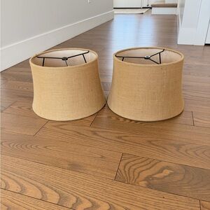Pottery Barn Burlap Lamp Shades set of 2